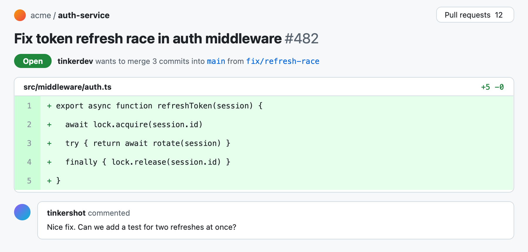 A plain pull request screenshot: no margin, no background.
